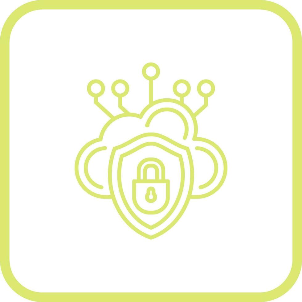 Cloud Security Vector Icon