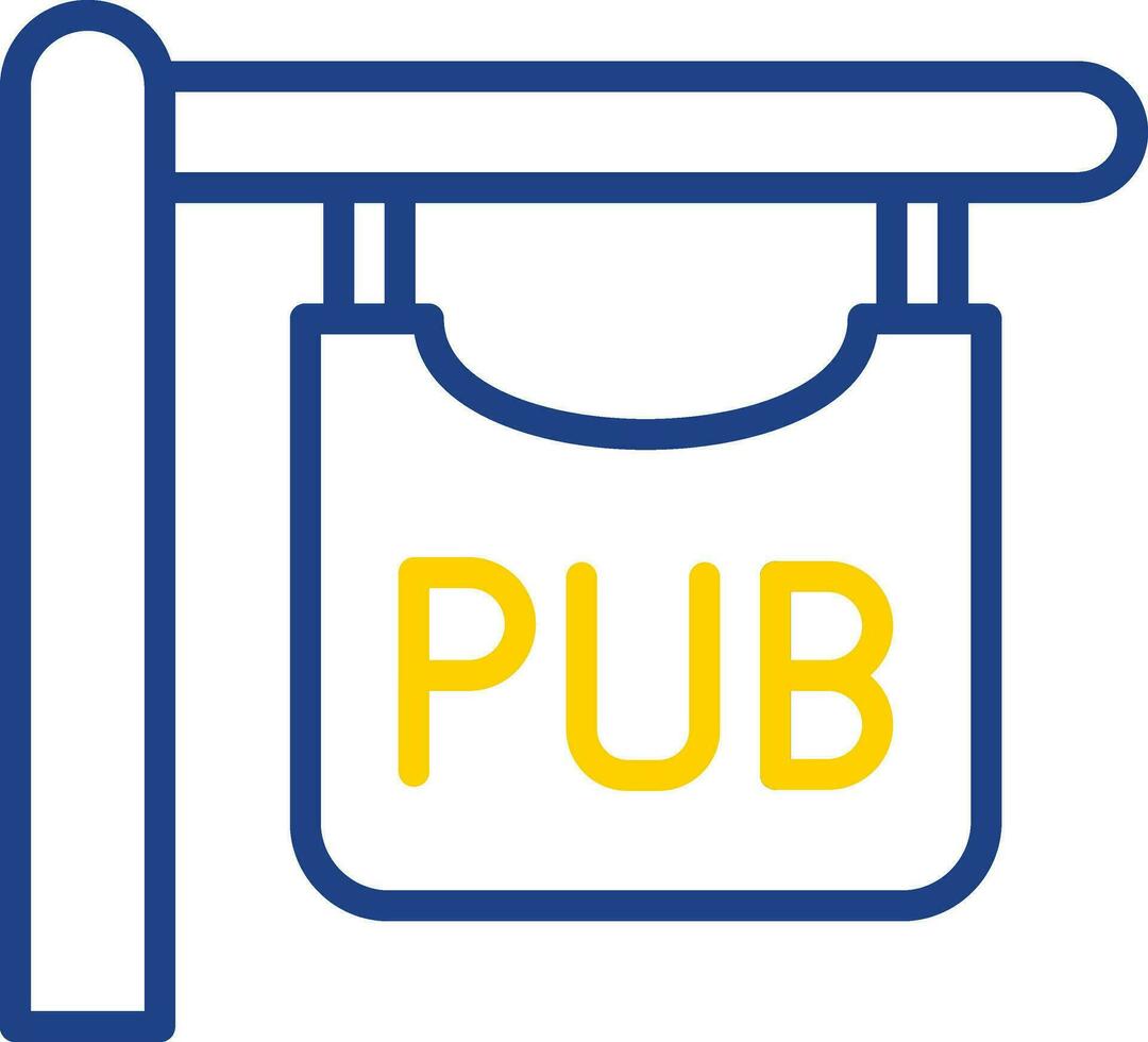 pub firmar vector icono diseño