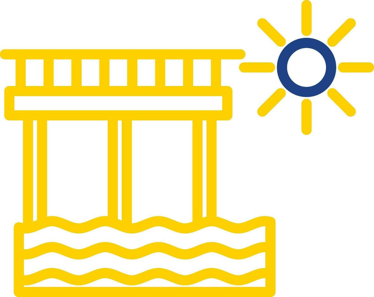 diseño de icono de vector de muelle