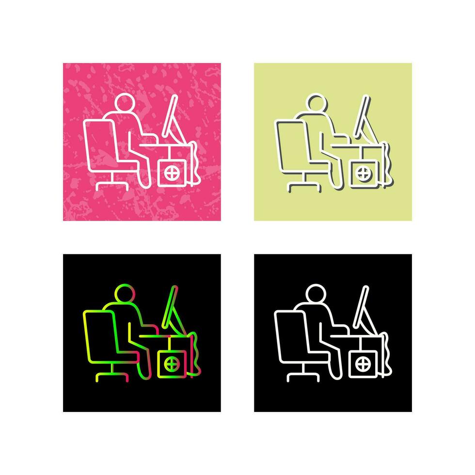 Computer Worker Vector Icon