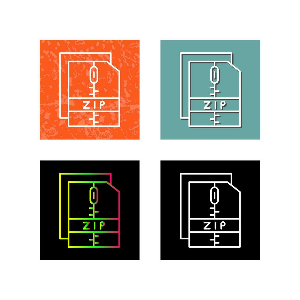 Zip File Vector Icon