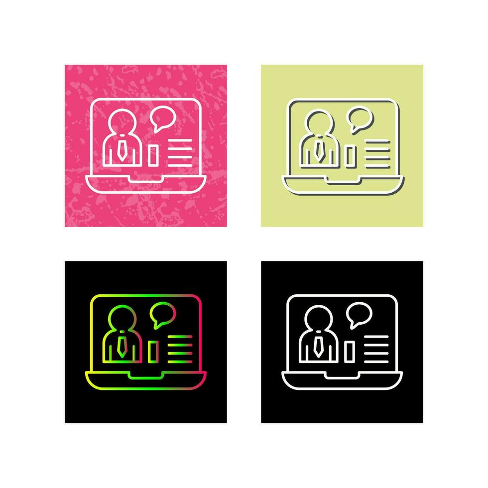 Online Job Interview Vector Icon