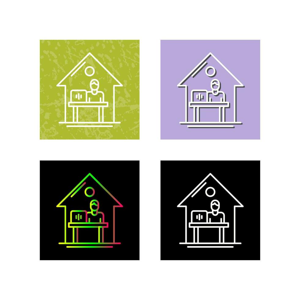 Work At Home Vector Icon