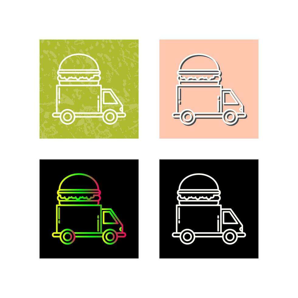 Fast Food Truck Vector Icon