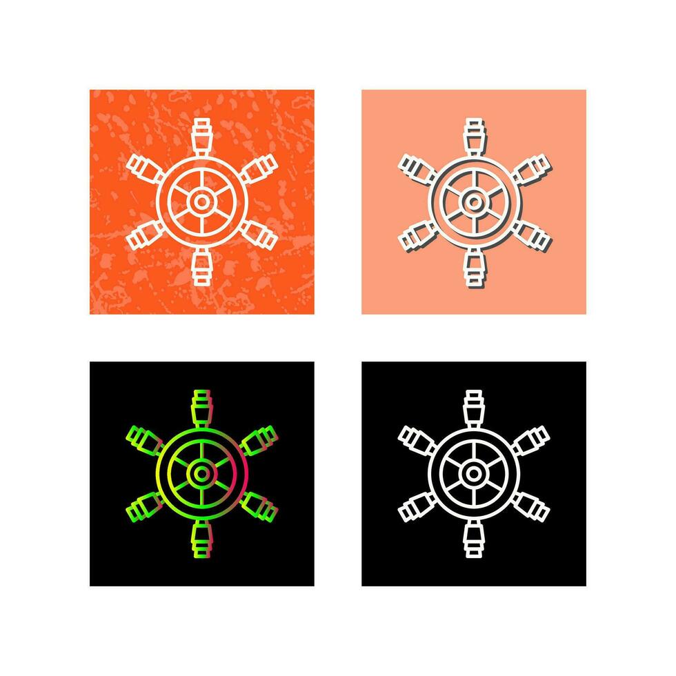Ship Wheel Vector Icon