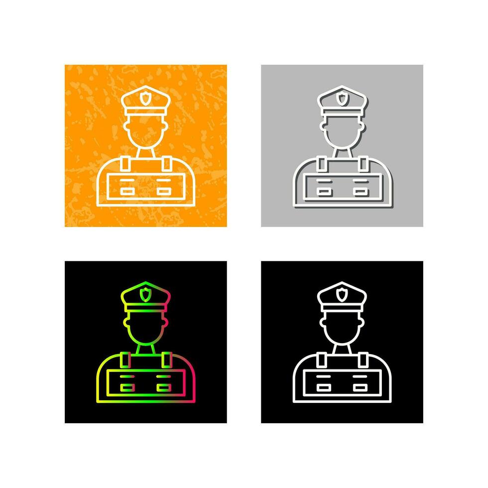 Police Man Vector Icon