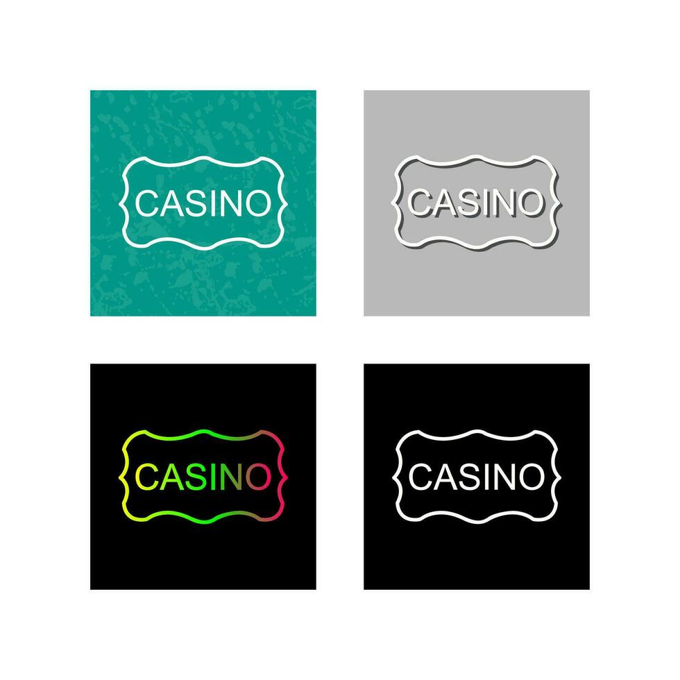 icono de vector de signo de casino