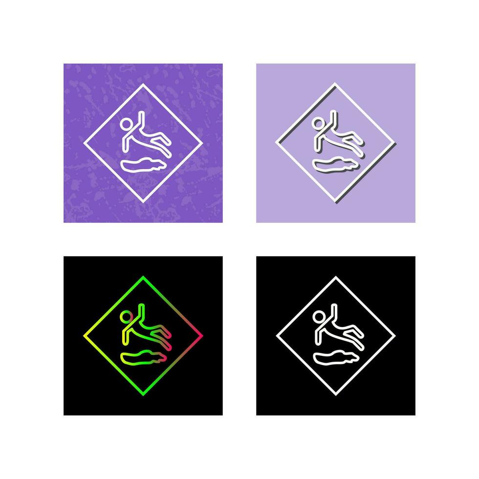Danger of Slipping Vector Icon