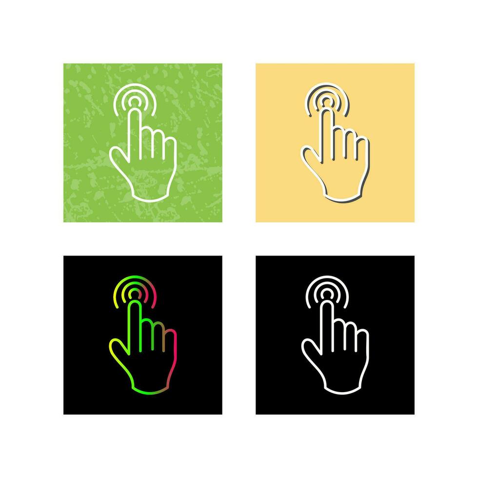 Danger of Hand Press Vector Icon