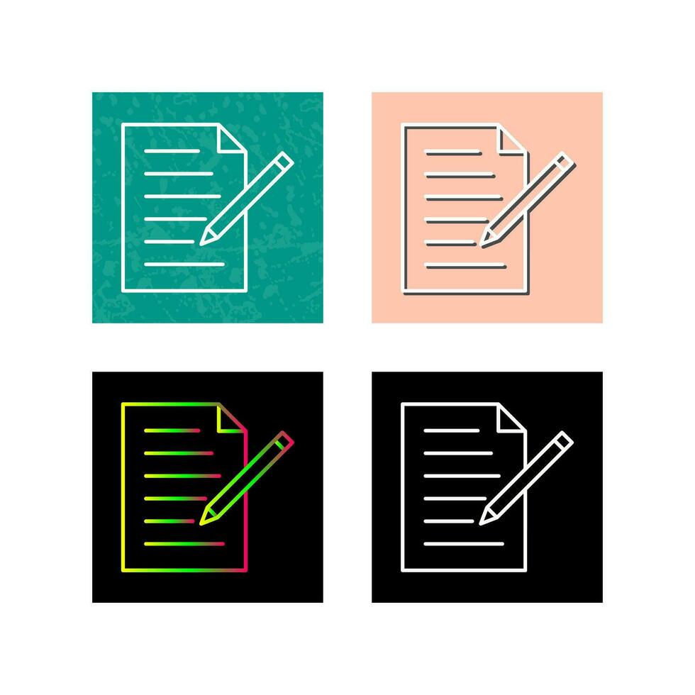 Unique Edit Document Vector Icon