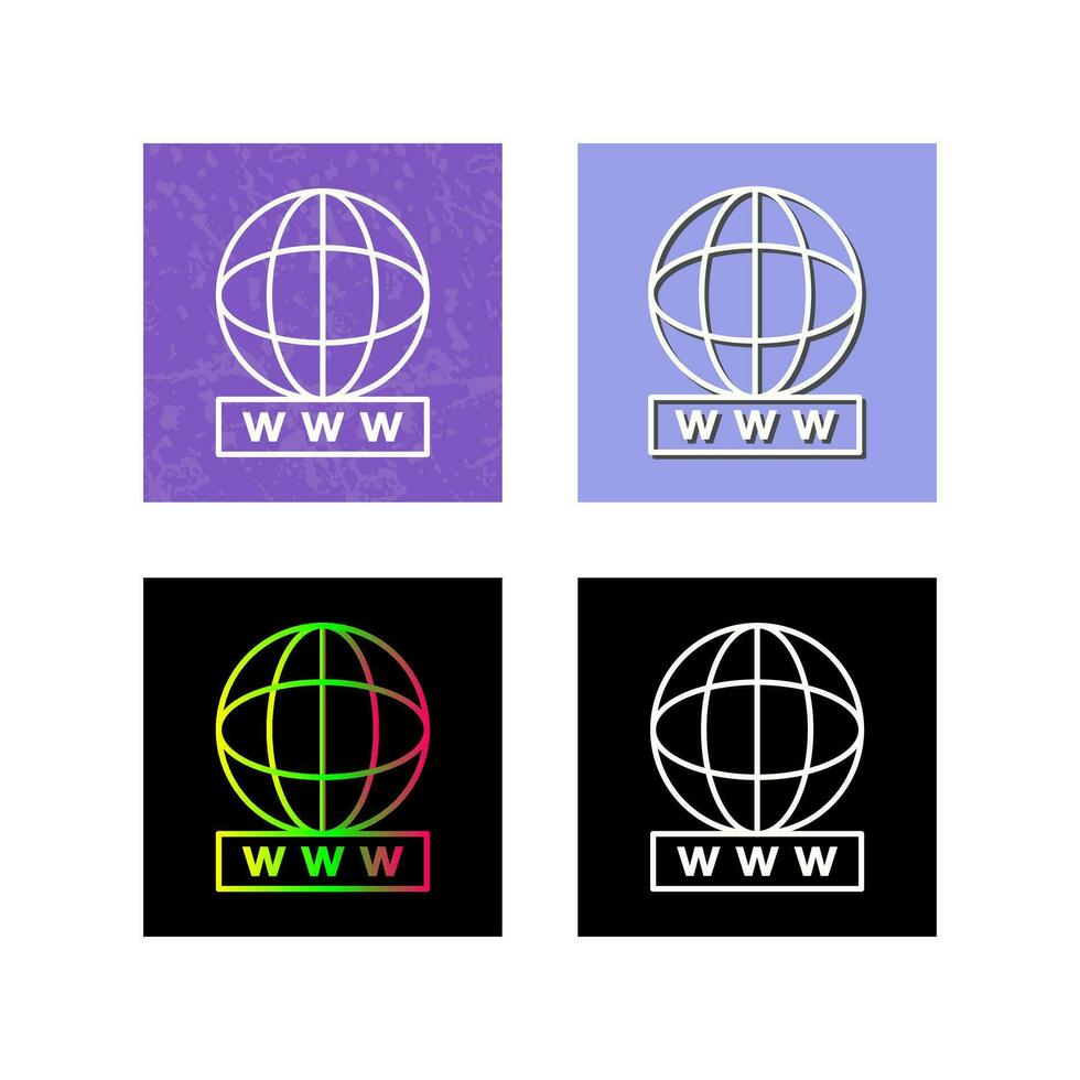 icono de vector de world wide web único