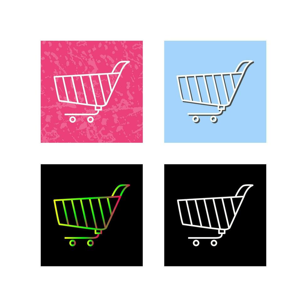 icono de vector de carrito de compras único