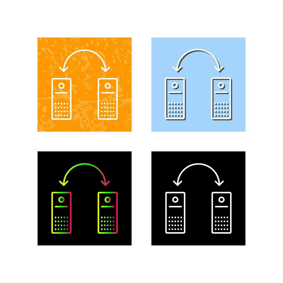 Unique Connected Systems Vector Icon