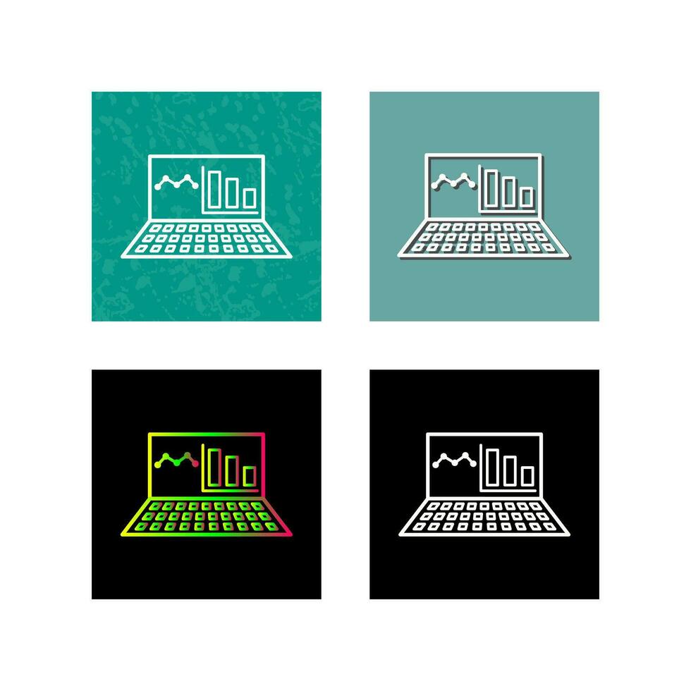 Unique Online Stats Vector Icon