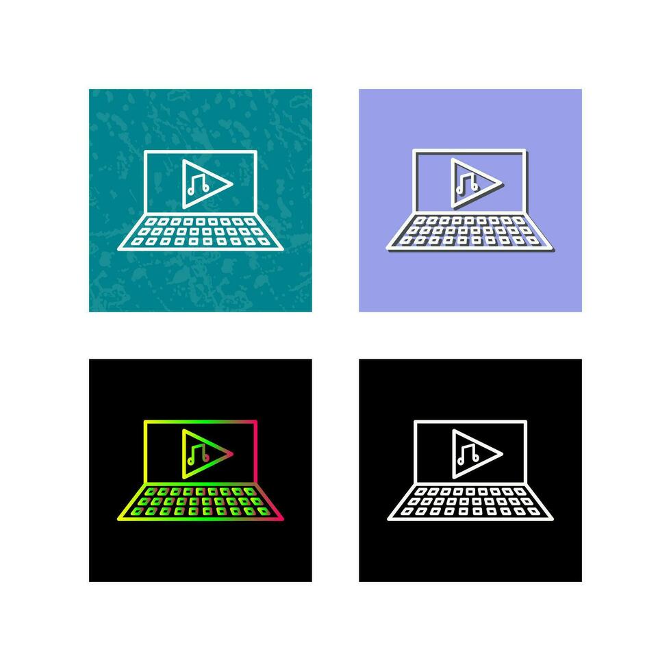 Unique Play Music Vector Icon