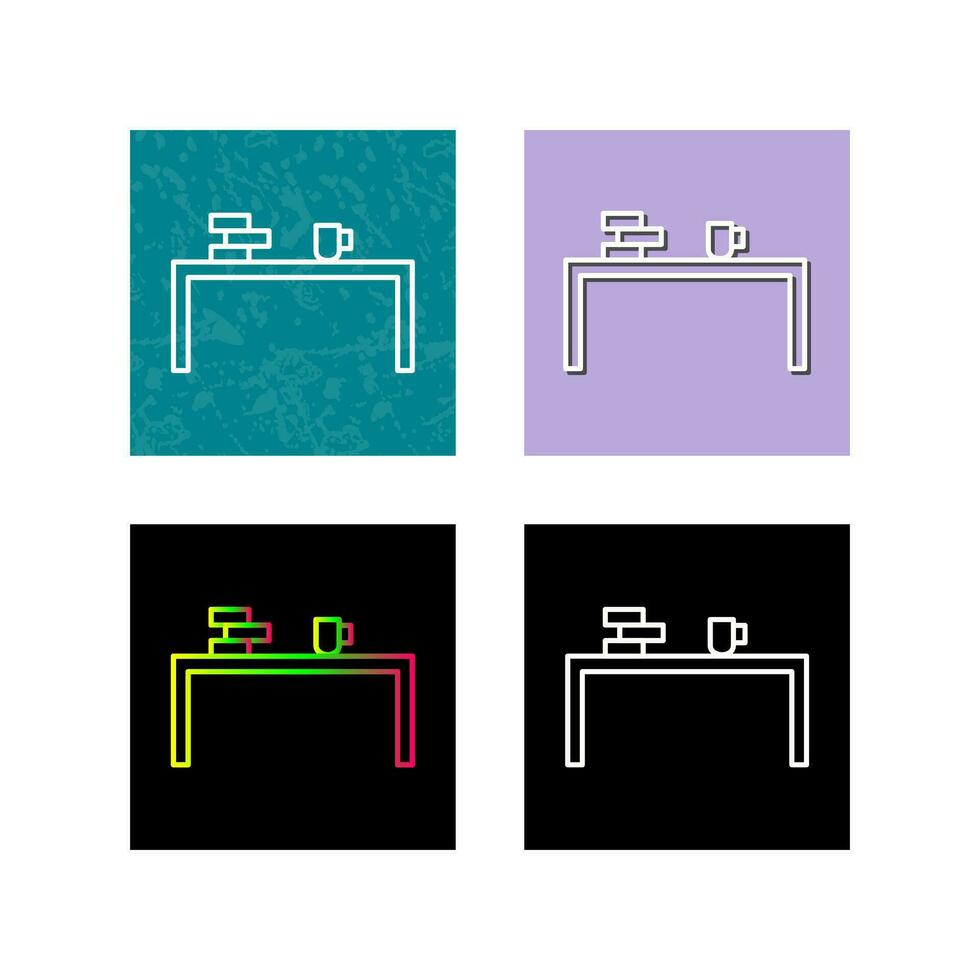 Unique Study Desk Vector Icon