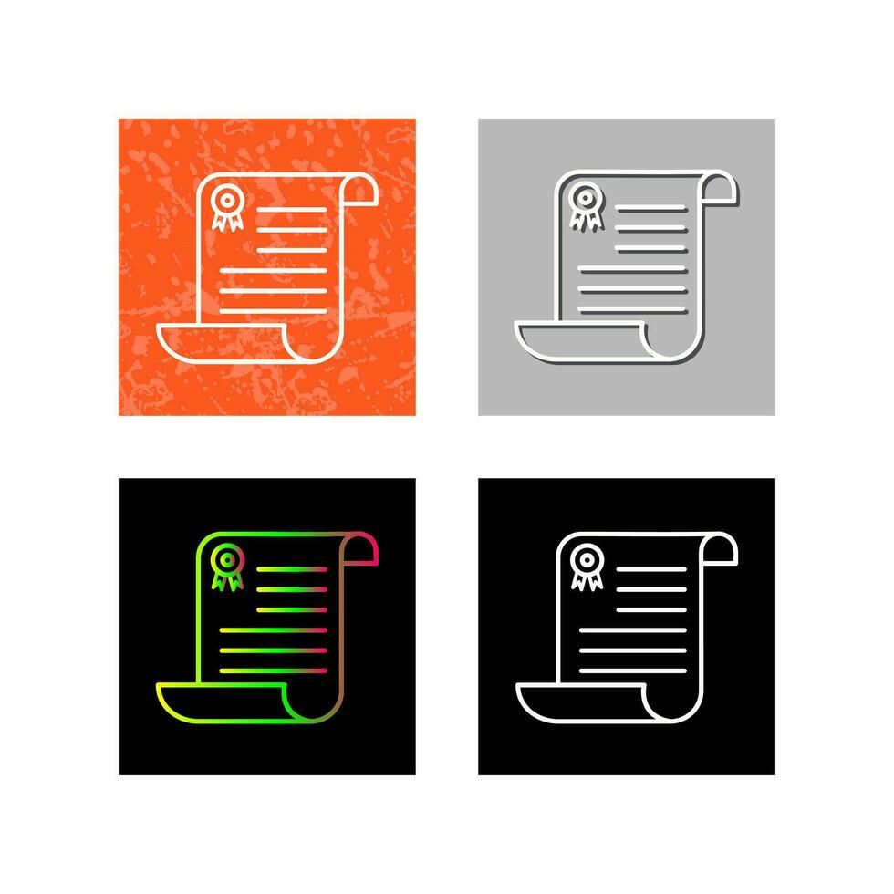 Unique Diploma Vector Icon