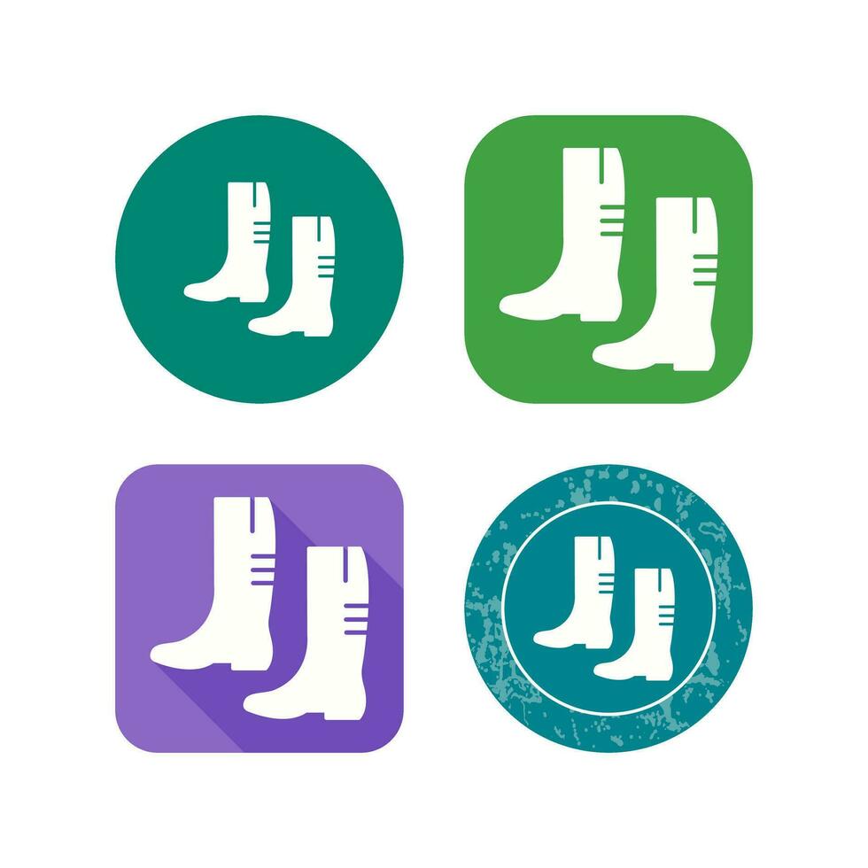 icono de vector de botas de jardinería