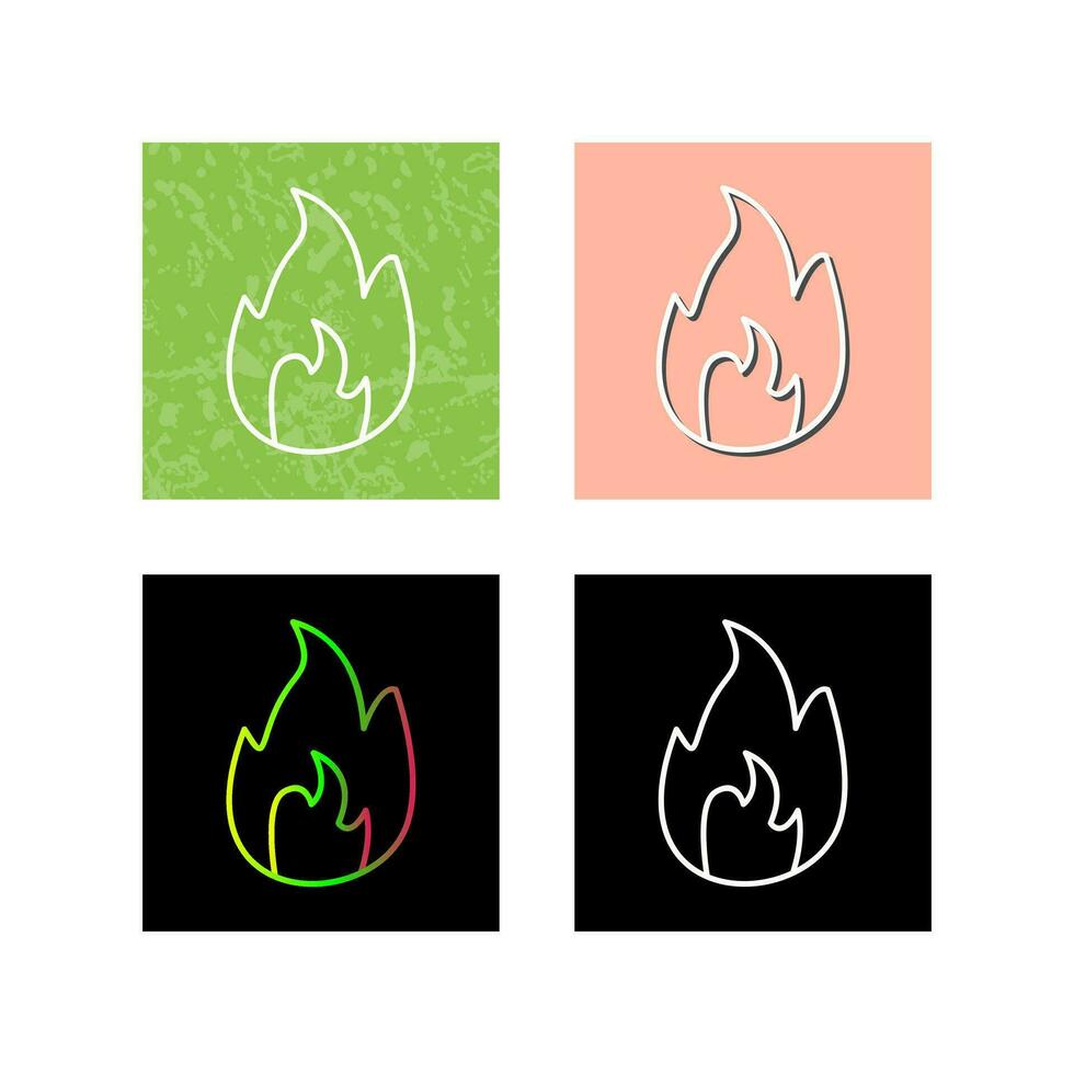 Unique Flame Vector Icon