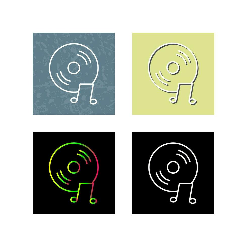 Unique Music CD Vector Icon