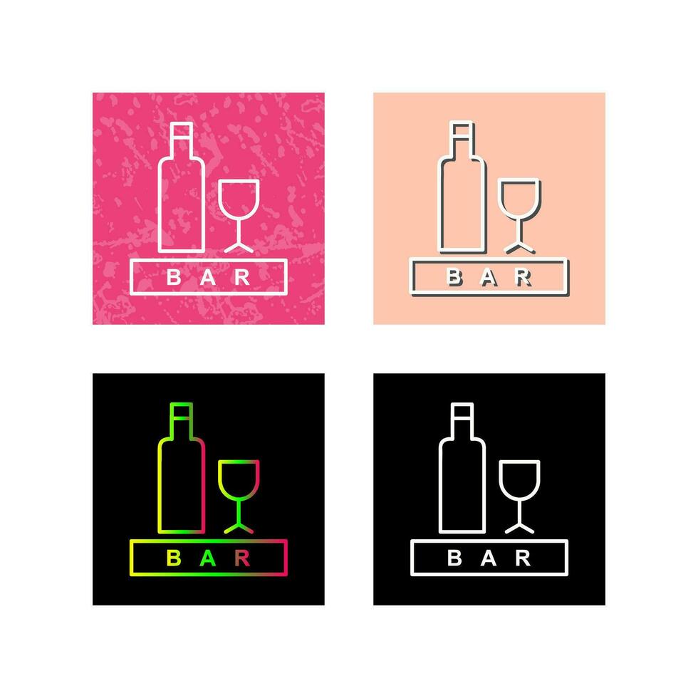 Unique Bar Sign Vector Icon