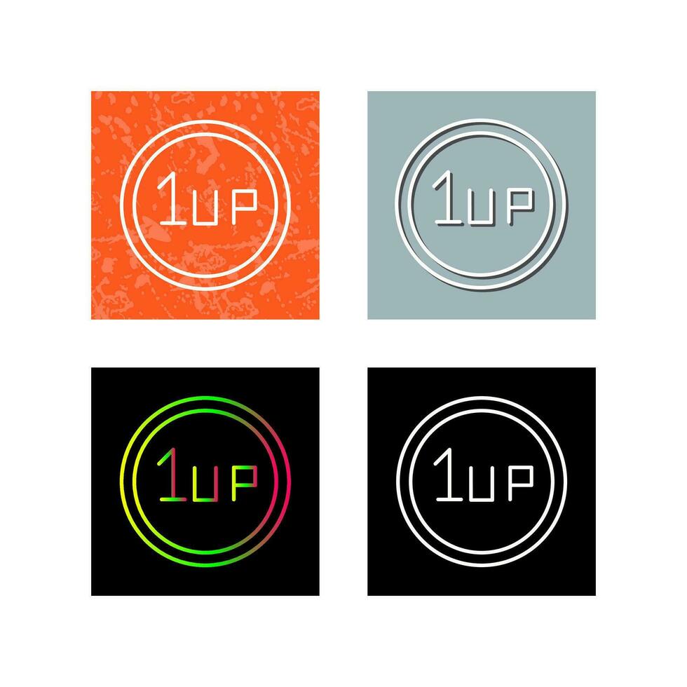 Unique 1UP Vector Icon