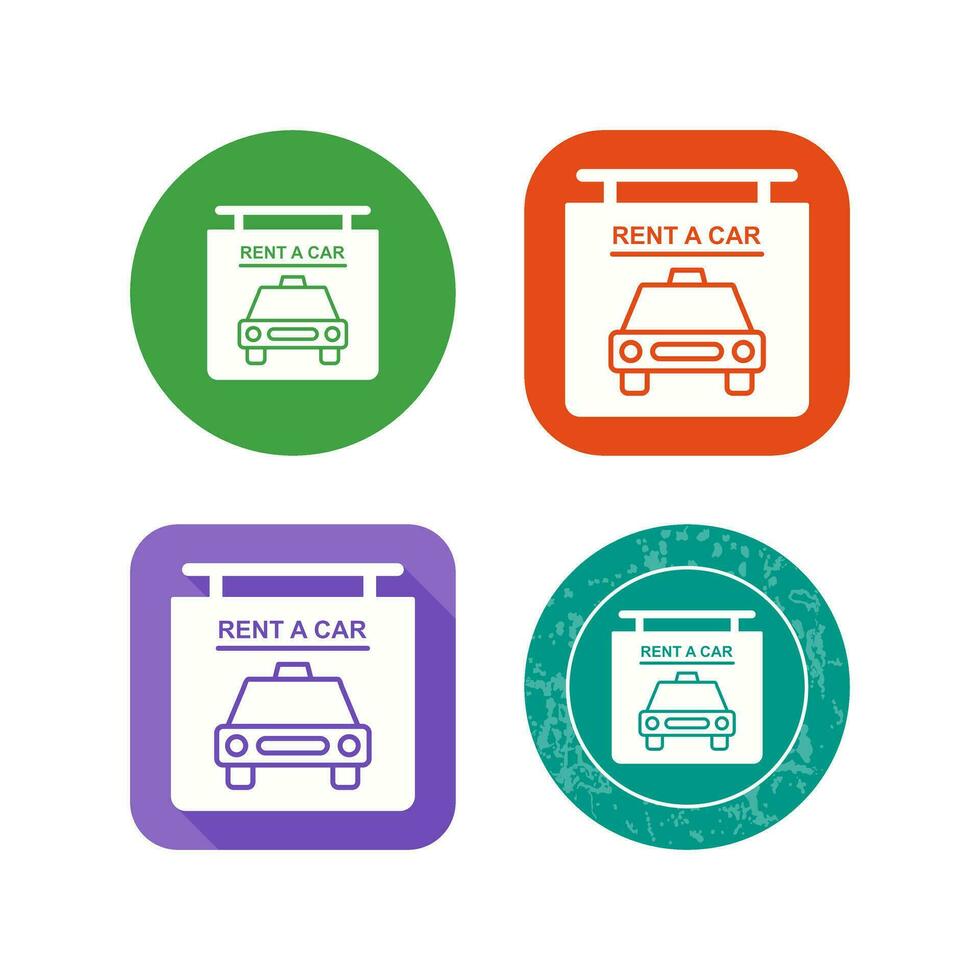Rent a Car Vector Icon