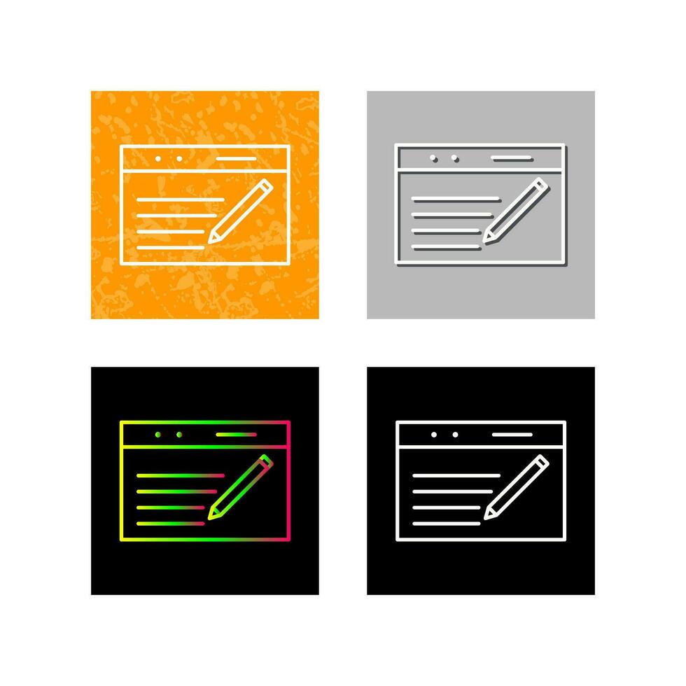 Unique Blogging Service Vector Icon