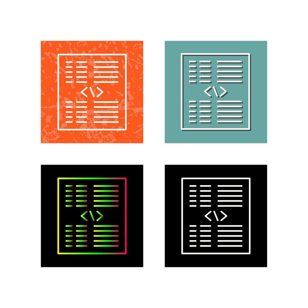 Piece of Code Vector Icon