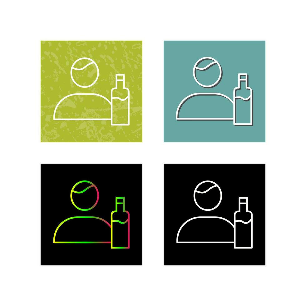 Unique Man And Drink Vector Icon