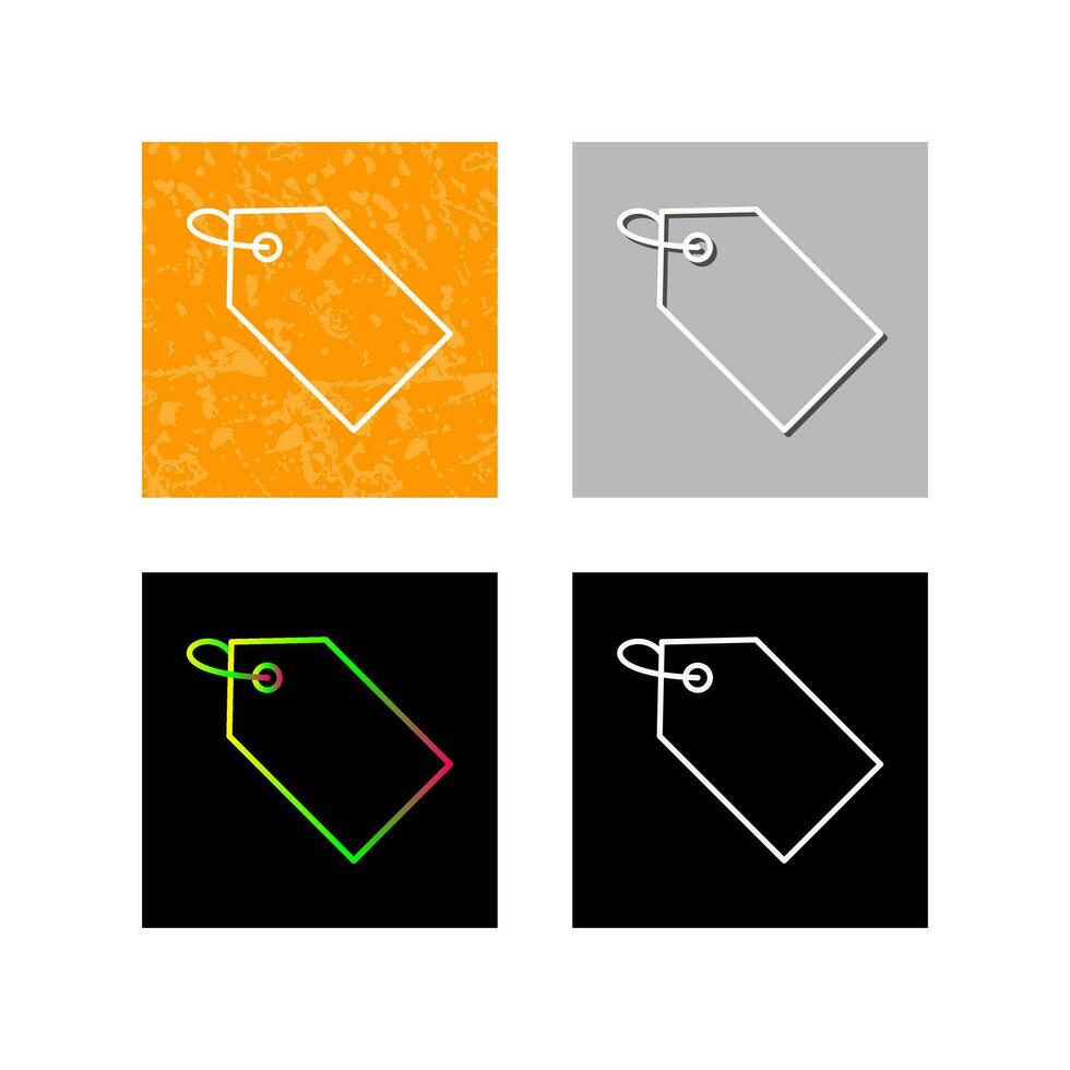 Unique Tag Vector Icon