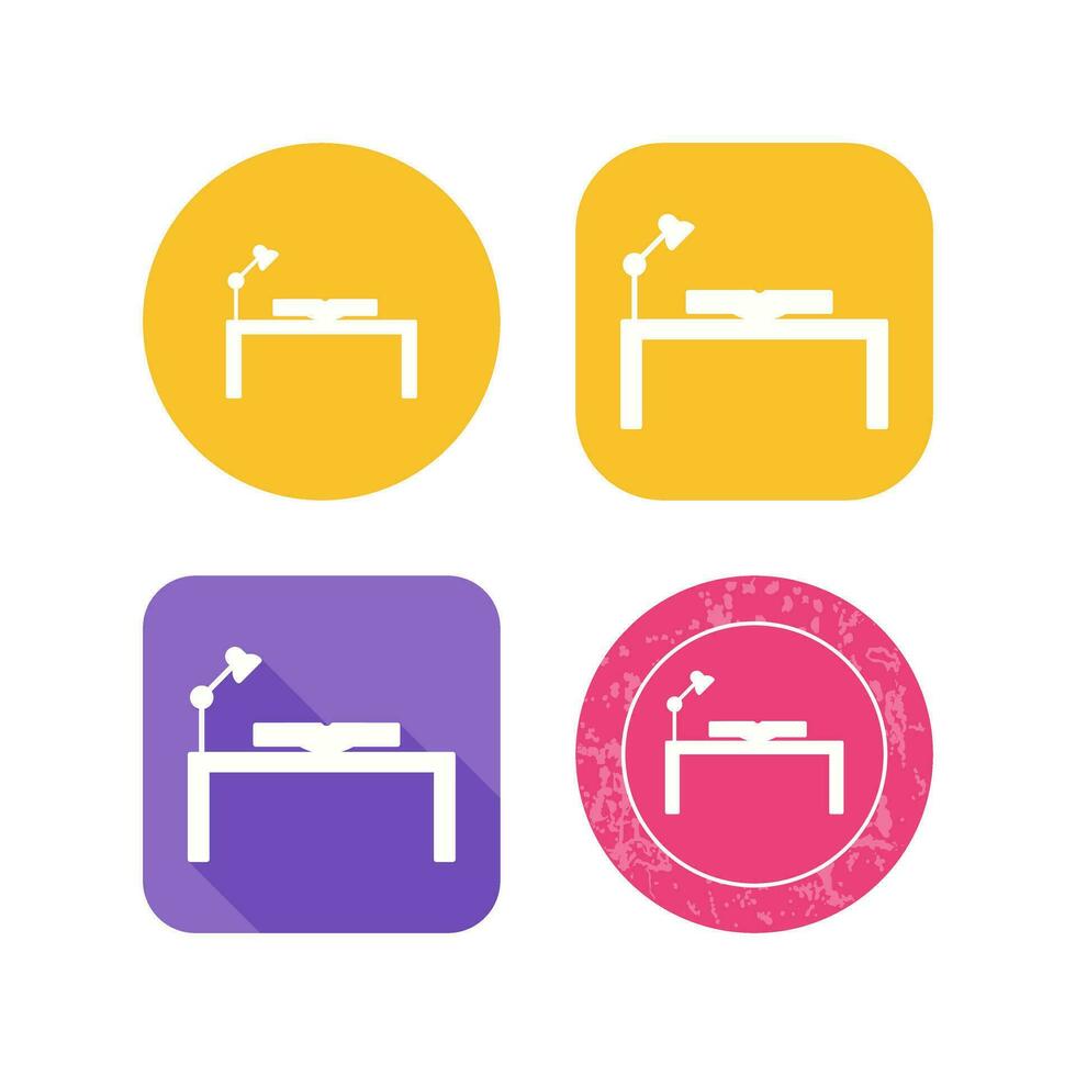 Unique Study Desk Vector Icon