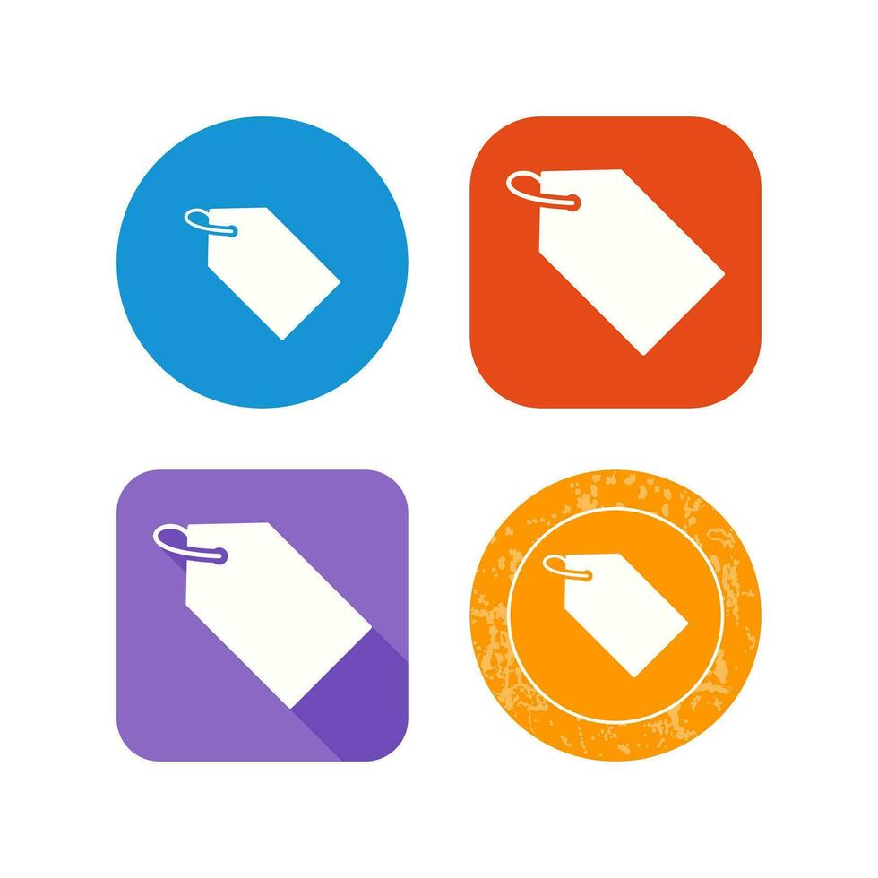 Unique Tag Vector Icon