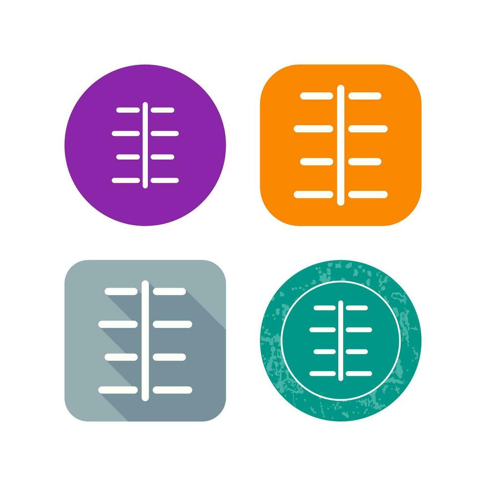 Unique Center Align Vector Icon
