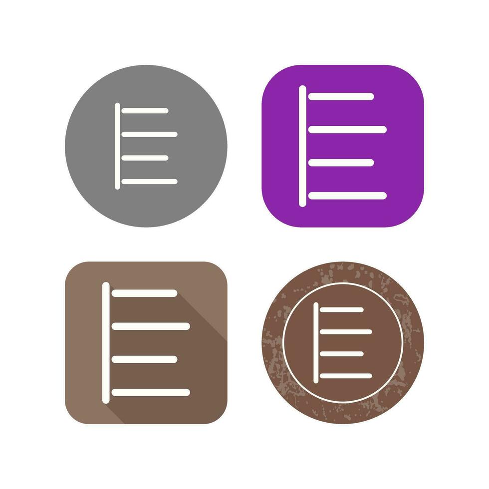 Unique Left Align Vector Icon