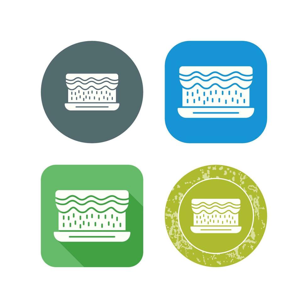 Unique Cream Cake Vector Icon