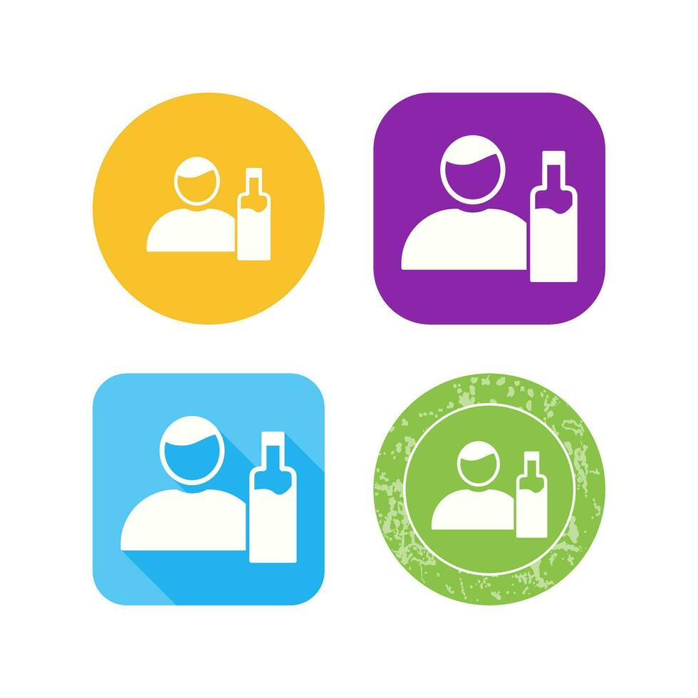 Unique Man And Drink Vector Icon