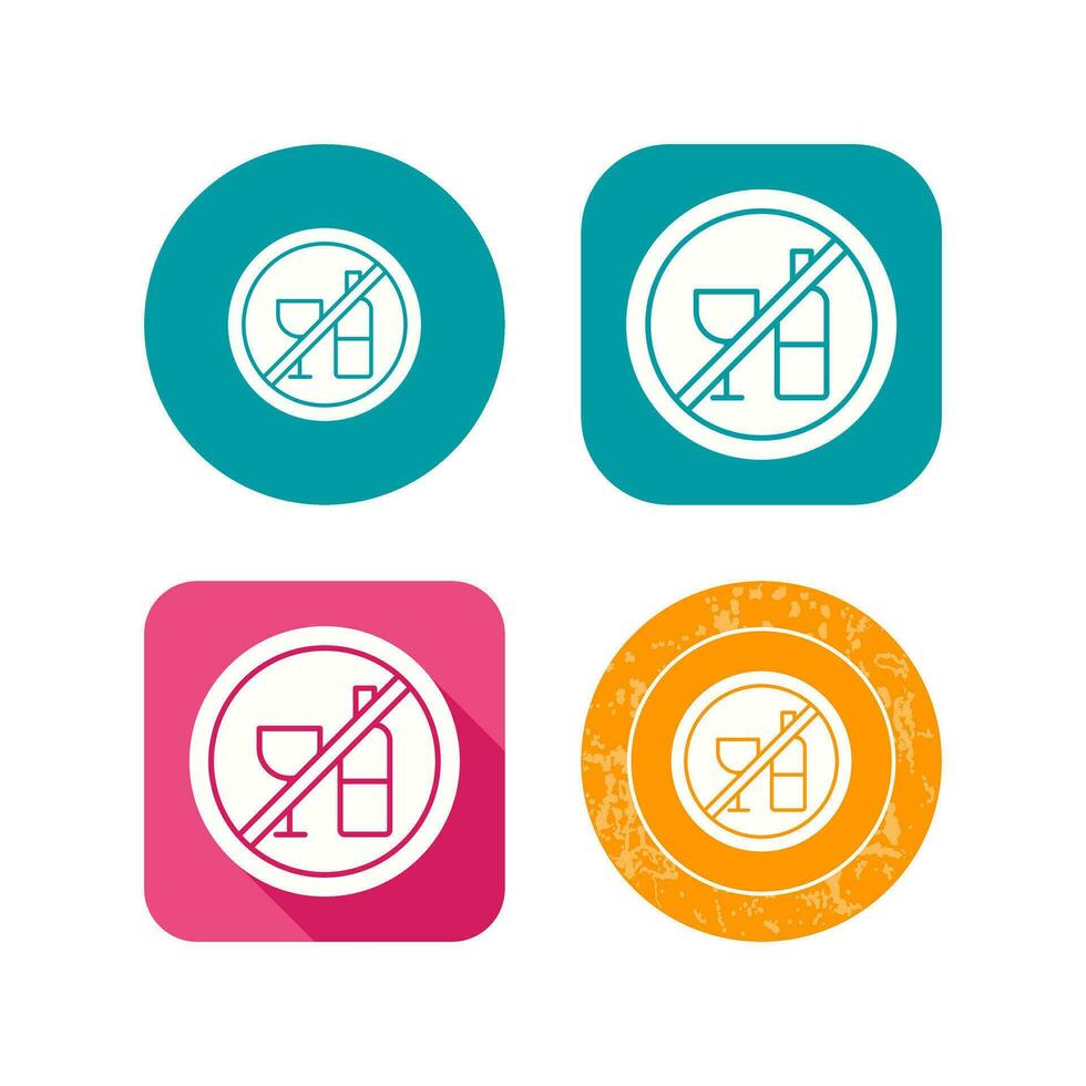 No Drinking Vector Icon