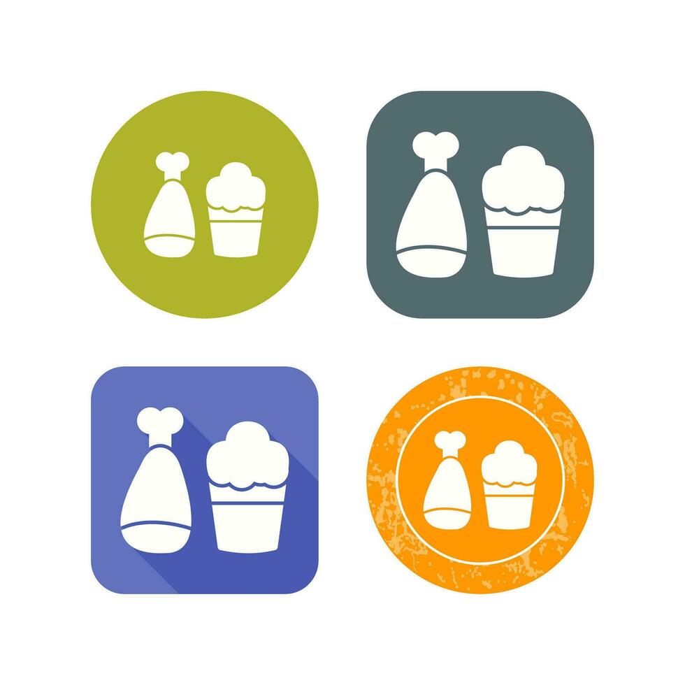 Food and Beer Vector Icon