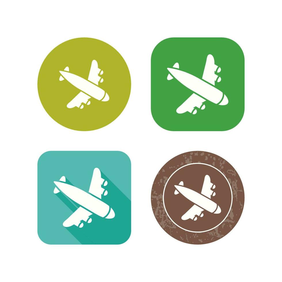 Landing Airplane Vector Icon