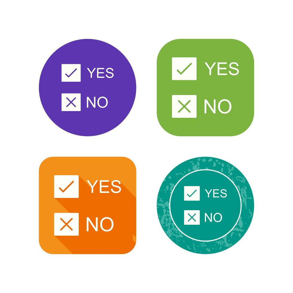 Yes No Option Vector Icon