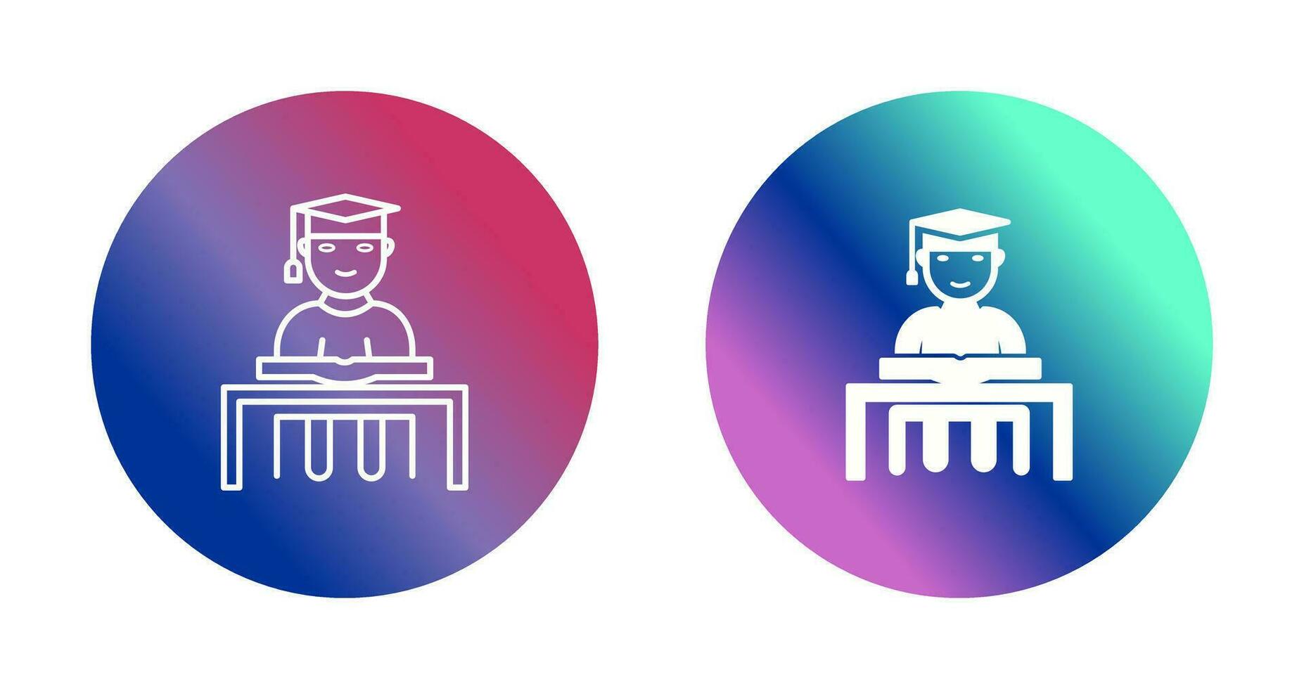 Unique Studying on Desk Vector Icon