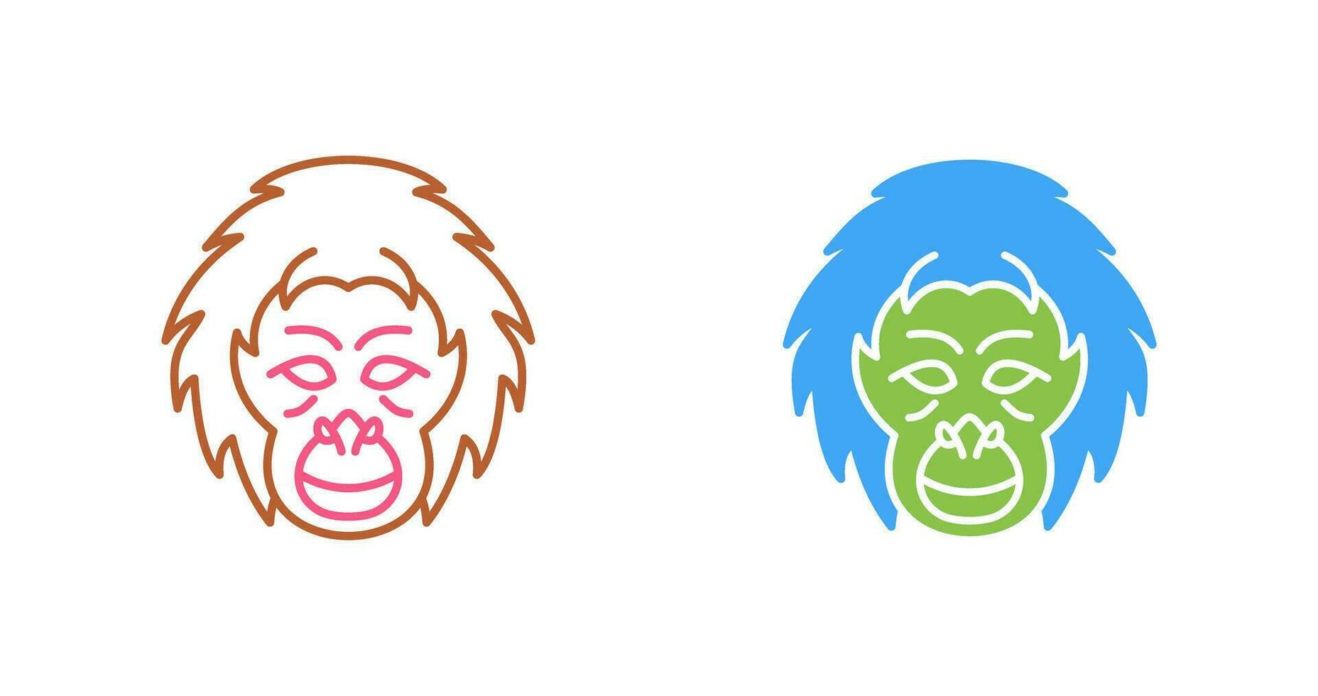 Orangutan Vector Icon