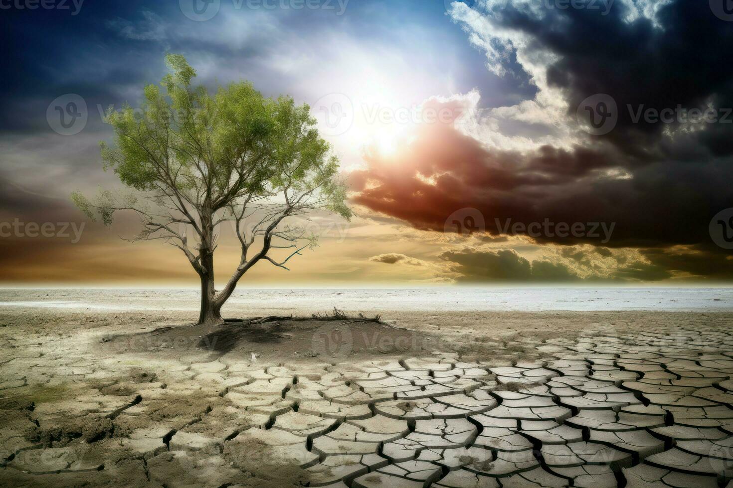 ai generado clima cambio es un grave problema ese afecta el ambiente y el planeta como un entero. foto