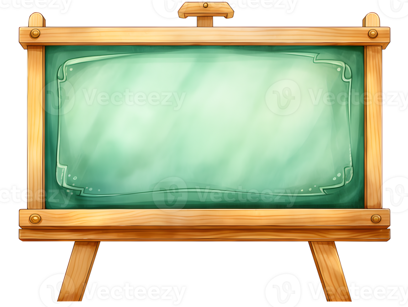 A Large Classroom green board with an Elegant Wooden Frame for