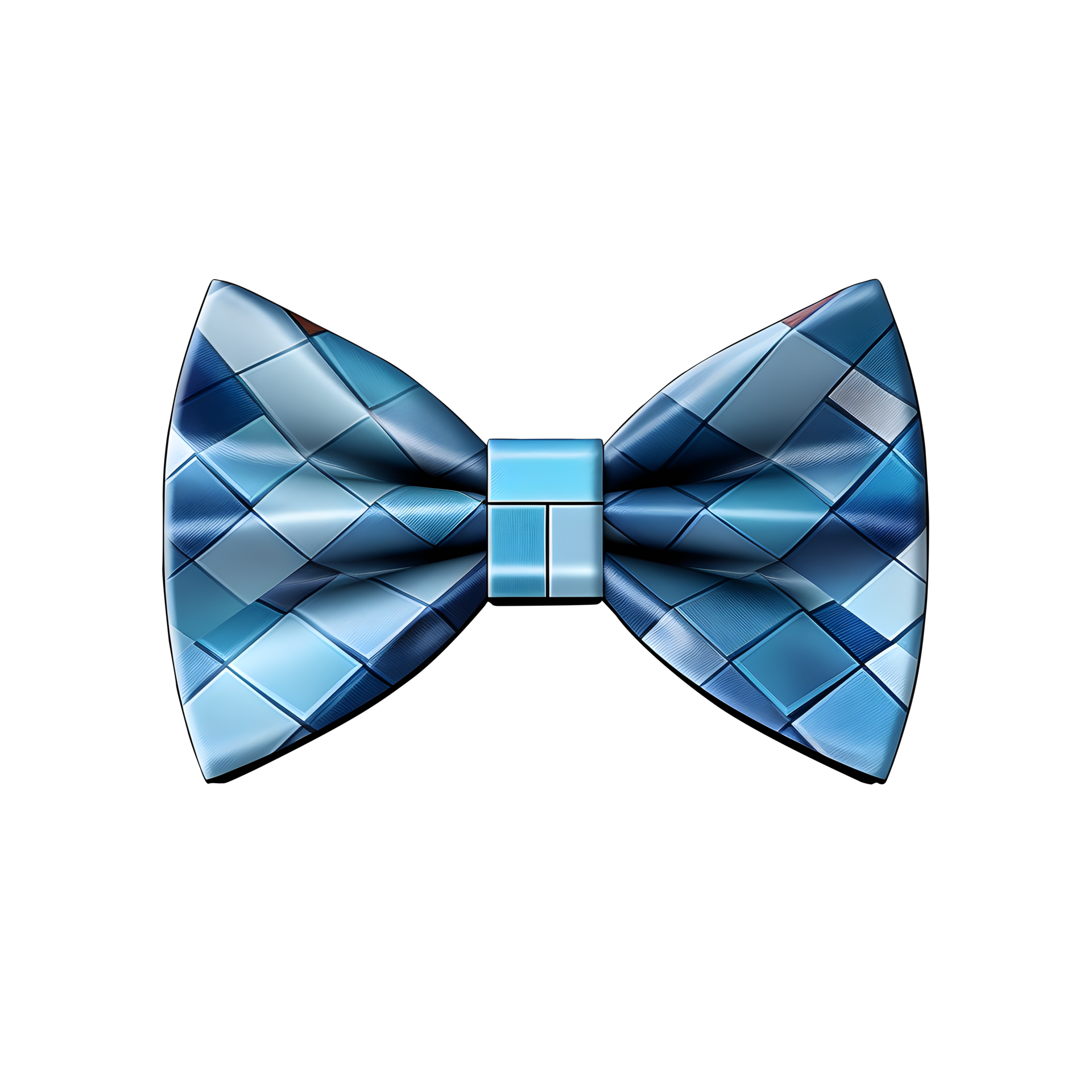 Blue bow tie clipart 3d illustration. AI Generated 25246331 PNG