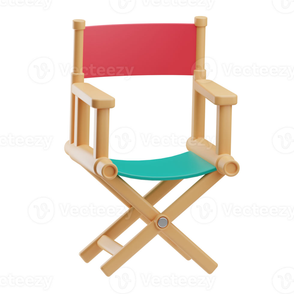 cinéma réalisateur chaise illustration 3d png