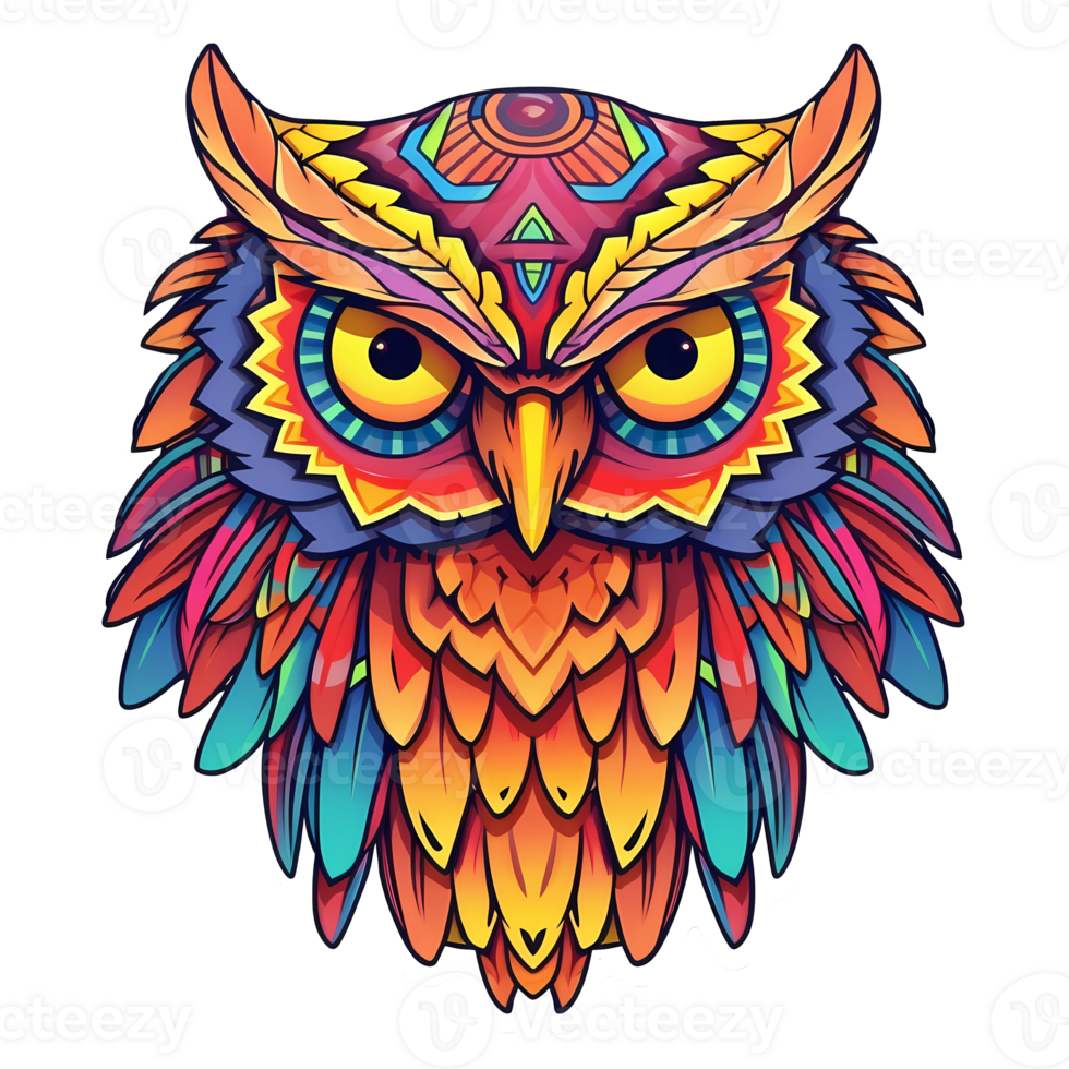 illustration owl colorful png