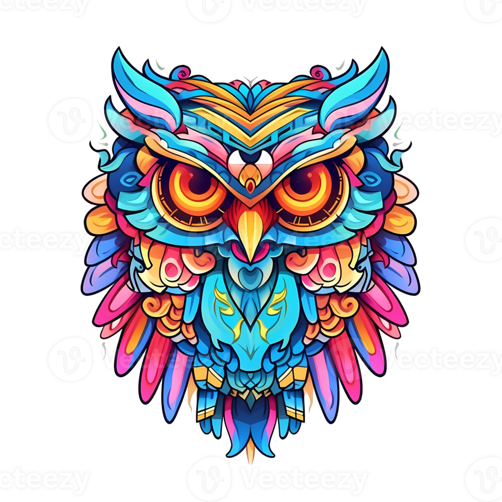 illustration owl colorful png