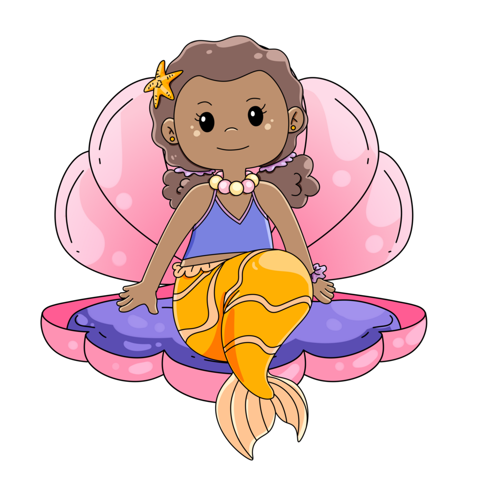 Cute Mermaid Clipart Cartoon png